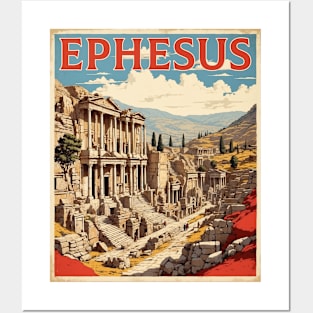 Ephesus Turkey Vintage Retro Travel Tourism Posters and Art